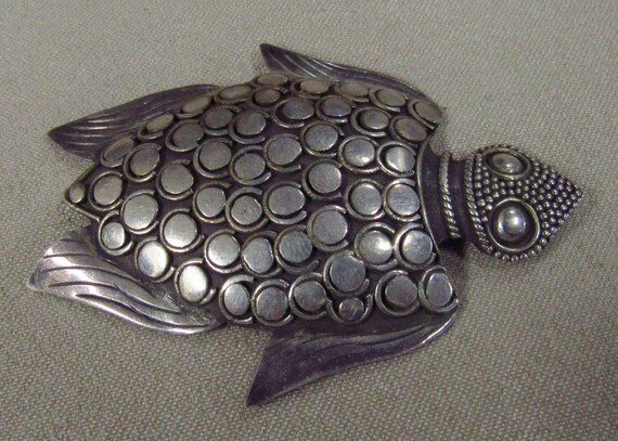 Whimsical Sterling Silver Sea Turtle Pin + - image 3