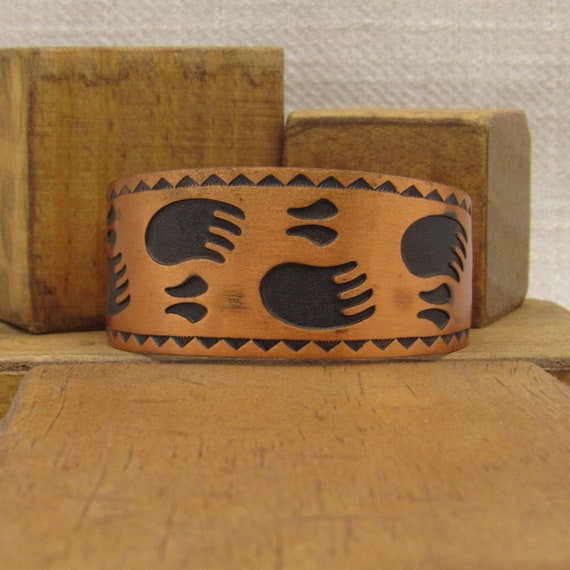 Bell Solid Copper Bearpaw Cuff Bracelet + - image 1