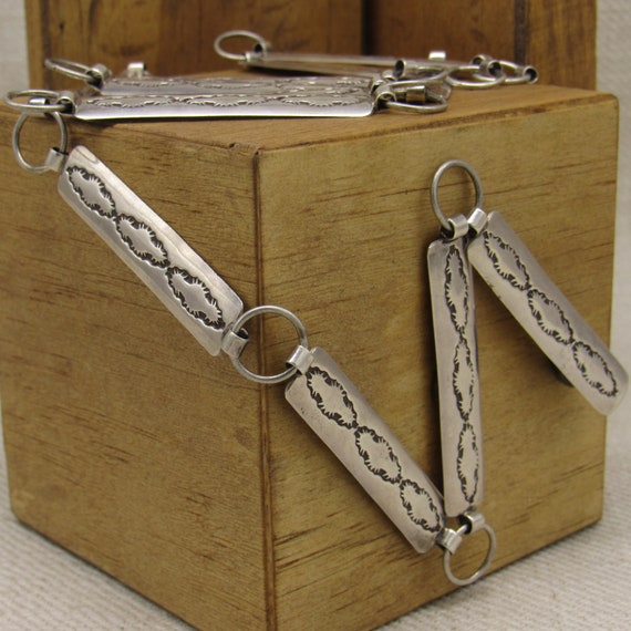 Sterling Silver 7/16" Wide Rectangular Concho Bel… - image 3