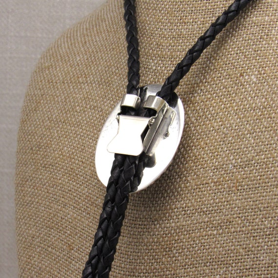 Sterling Silver Mother of Pearl Bolo Tie - image 5