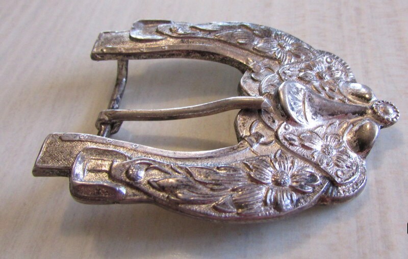Sterling Zilveren Zadelgesp van M L Wise Hollywood California Accessoires Riemen & bretels Riemgespen 