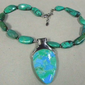 C Barse Sterling Silver and Turquoise Necklace image 2