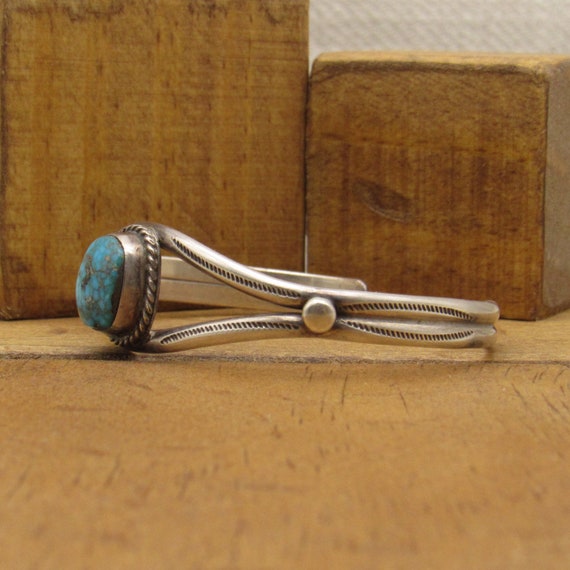 Southwest Sterling Silver and Turquoise Cuff Brac… - image 3