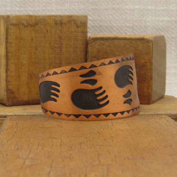 Bell Solid Copper Bearpaw Cuff Bracelet + - image 2