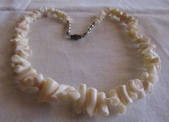 18" White Coral Necklace + - image 1