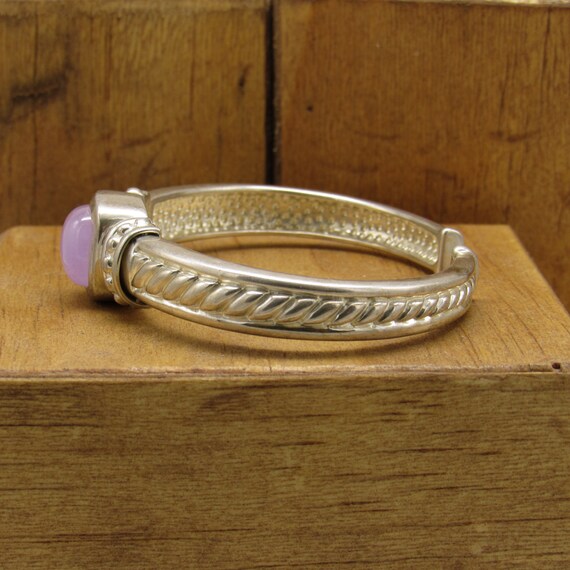 Lavender Stone Hinged Cuff Bracelet + - image 3