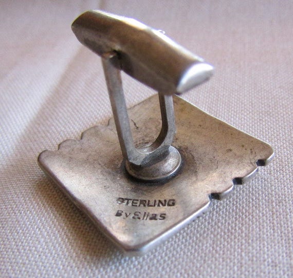 Sterling Silver Rectangular Cuff Links by Elias + - image 3