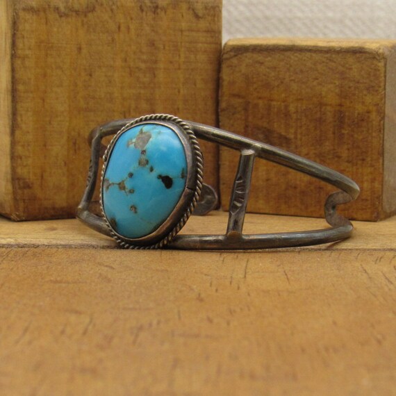 Sterling Silver and Turquoise Cuff Bracelet + - image 3