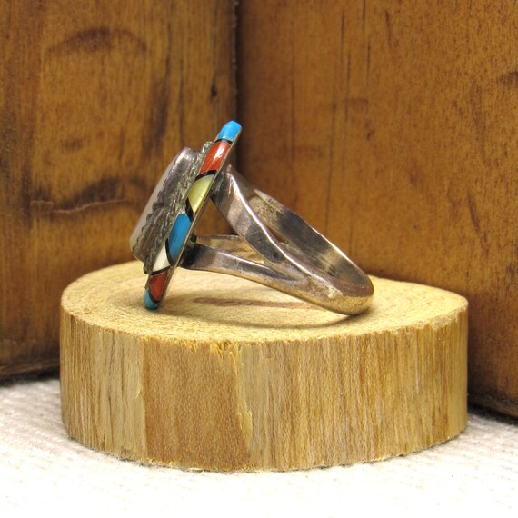 Sterling Silver Ring with Inlay and Mussel Shell … - image 3