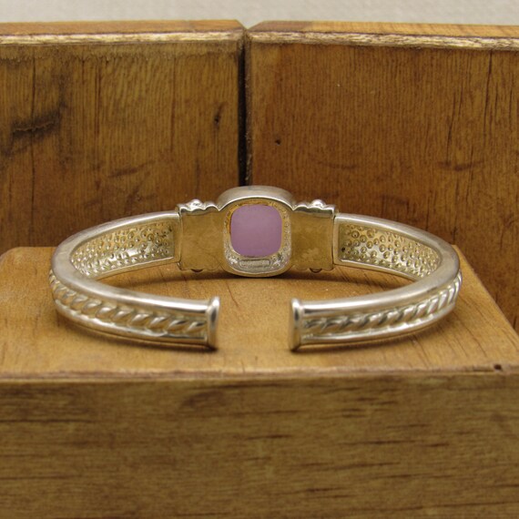 Lavender Stone Hinged Cuff Bracelet + - image 4