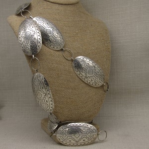 Sterling Silver Link Concho Belt 44 1/2&quot; length +