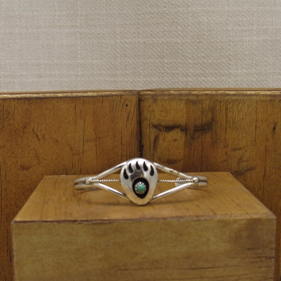 Child's Southwest Sterling and Turquoise Shadow B… - image 1