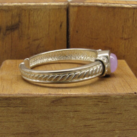 Lavender Stone Hinged Cuff Bracelet + - image 2