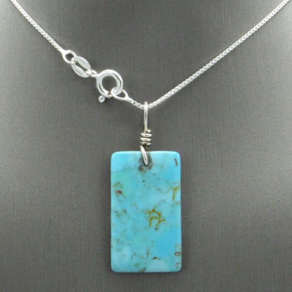 Reversible Turquoise and Colorful Block Inlay Pen… - image 5