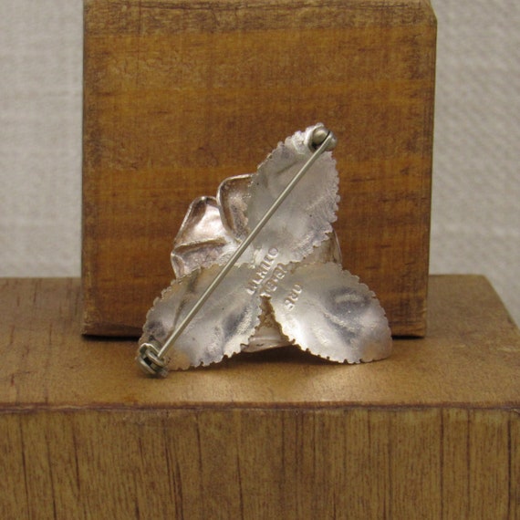 Sterling Silver Rose Pin from Mexico + - image 4
