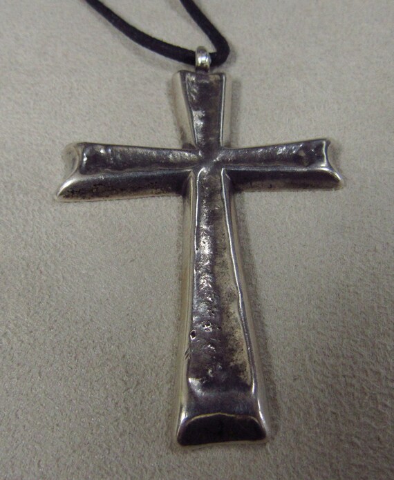 Sterling Silver Cross Necklace + View 2