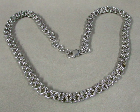 Handmade Sterling Silver Chain 25 1/2" with Exten… - image 2