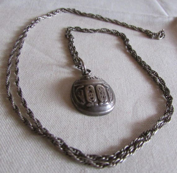 Sterling Silver Hieroglyphics Necklace + - image 3