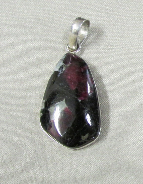 Sterling Silver Ruby Zoisite Pendant + - image 1
