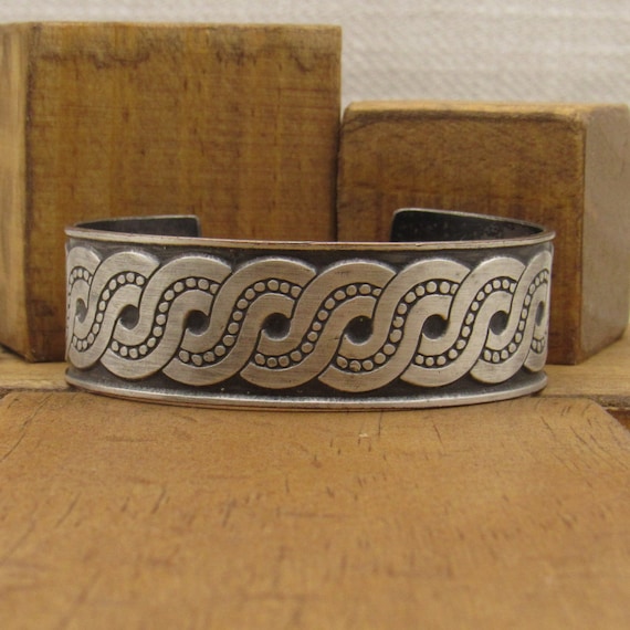 Silver Plated Copper Cuff Bracelet +
