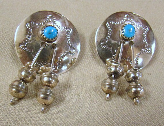 Sterling Silver and Turquoise Post Earring with Da