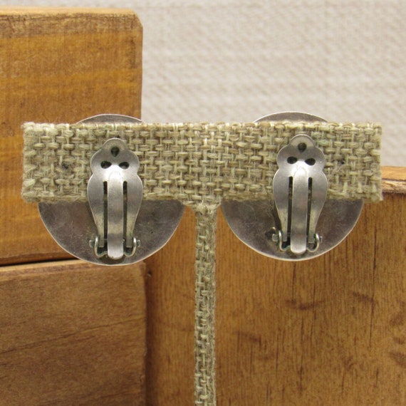 Sterling Silver Southwest Design Clip Earrings + - image 4
