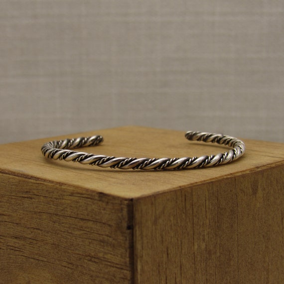 Sterling Silver Twisted Wire Cuff +