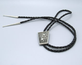 Atkinson Trading Co Tufa Cast Sterling Silver Kokopelli Bolo Tie