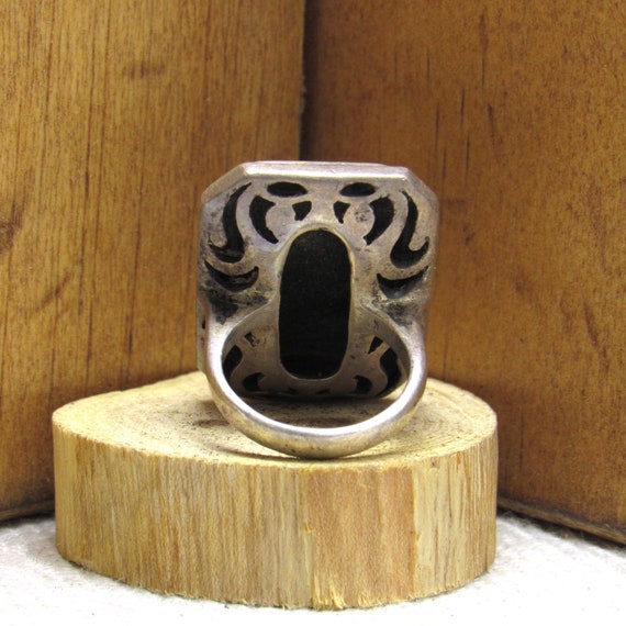 Sterling Silver and Marcasite Rectangular Ring  S… - image 4