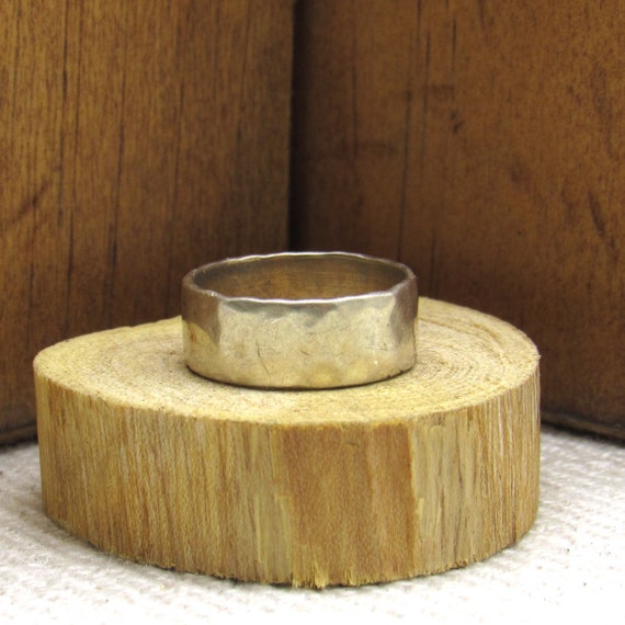 Hammered Sterling Silver Band Ring Size 6 1/4 + - image 4