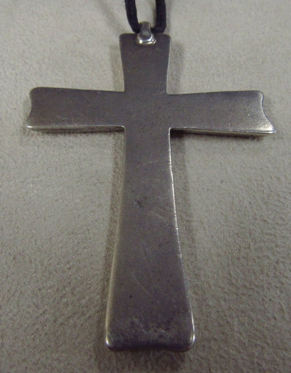 Sterling Silver Cross Necklace + View 3