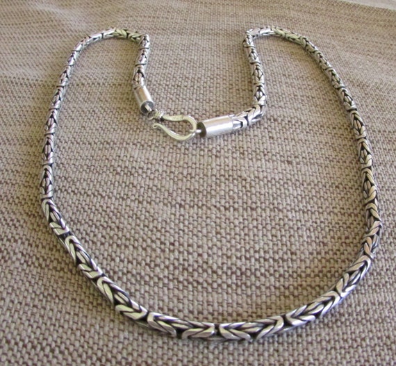 Sterling Silver Byzantine Chain Necklace