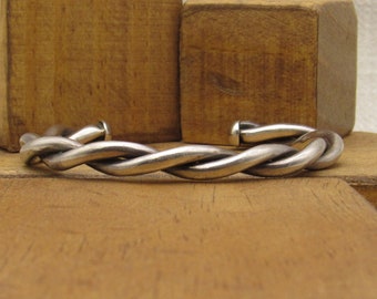 Sterling Silver Twisted Wire Cuff Bracelet +