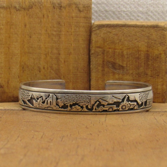 Sterling Silver Story Cuff Bracelet + - image 1