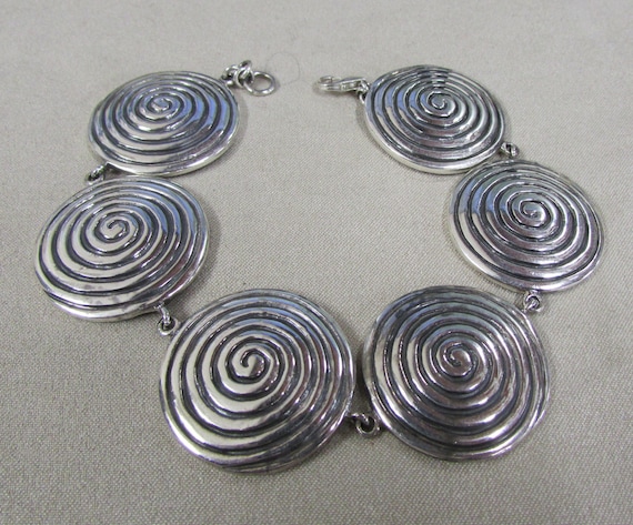 Sterling Silver Spiral Link Bracelet