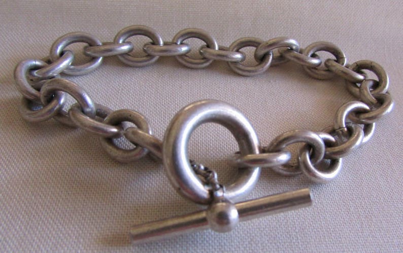 Sterling Silver Toggle Bracelet 7 12