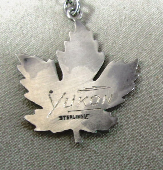 Sterling Silver and Enamel Maple Leaf Necklace + - image 4