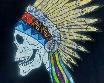 Extra Large Grateful Dead Skull With Headdress Spring 90  display picture 1