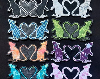 Rat Heart Silhouette patch