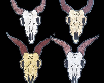 Billy Strings Goat Skull Applique Patch