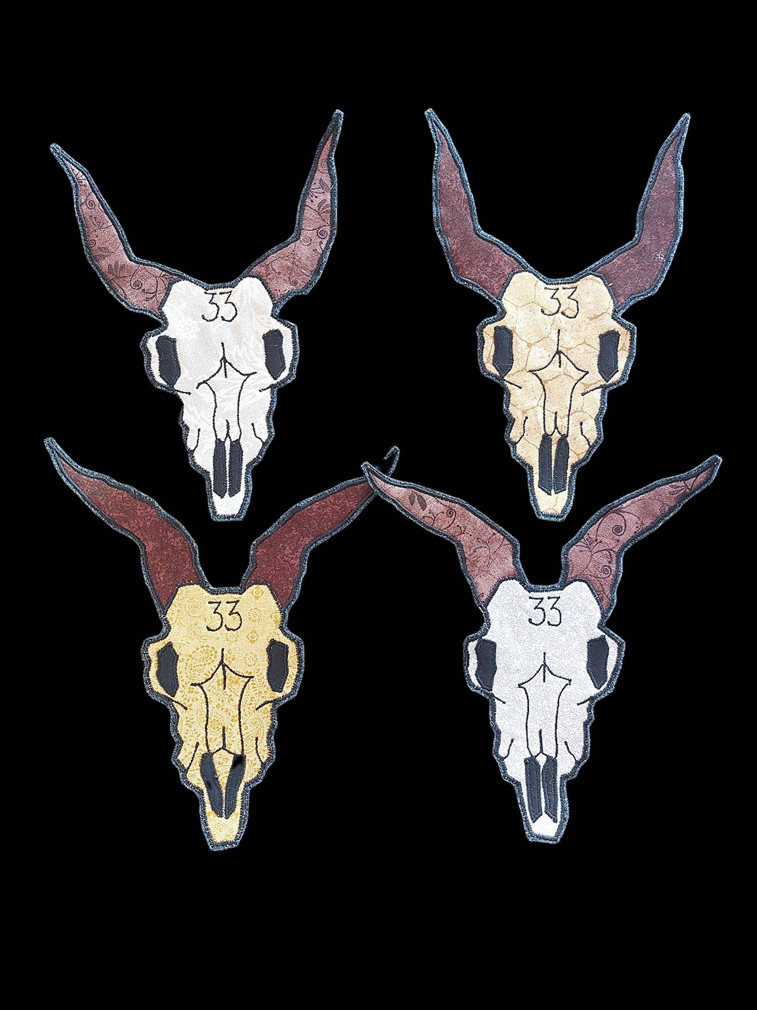 Billy Strings Goat Skull Applique Patch