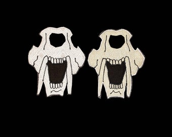 Saber Toothed Tiger Schedel Patch