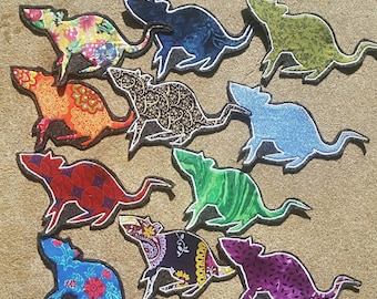 Rat silhouet patch