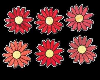 Billy Strings Red Daisy Applique Patch