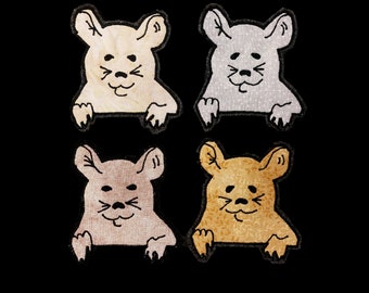 Rat Face Handmade Applique Patch