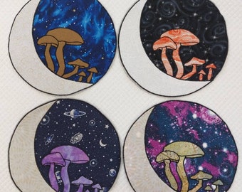 Moon Mushroom Applique Patch