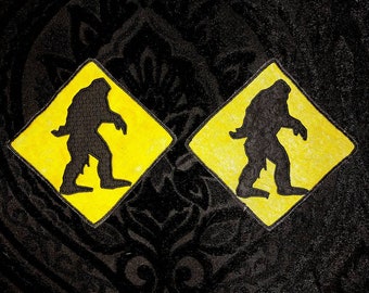 Big Foot Sasquatch Crossing Aufnäher / Patch