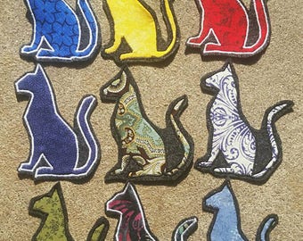 De flard van het Silhouet van de Het Kat van de zitting
