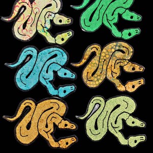 Two Headed Snake Applique Patch