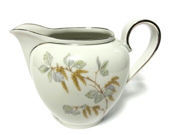 Creamer Pitcher Franconia K&A Krautheim Selb Bavaria Birch Blossoms Platinum VTG
